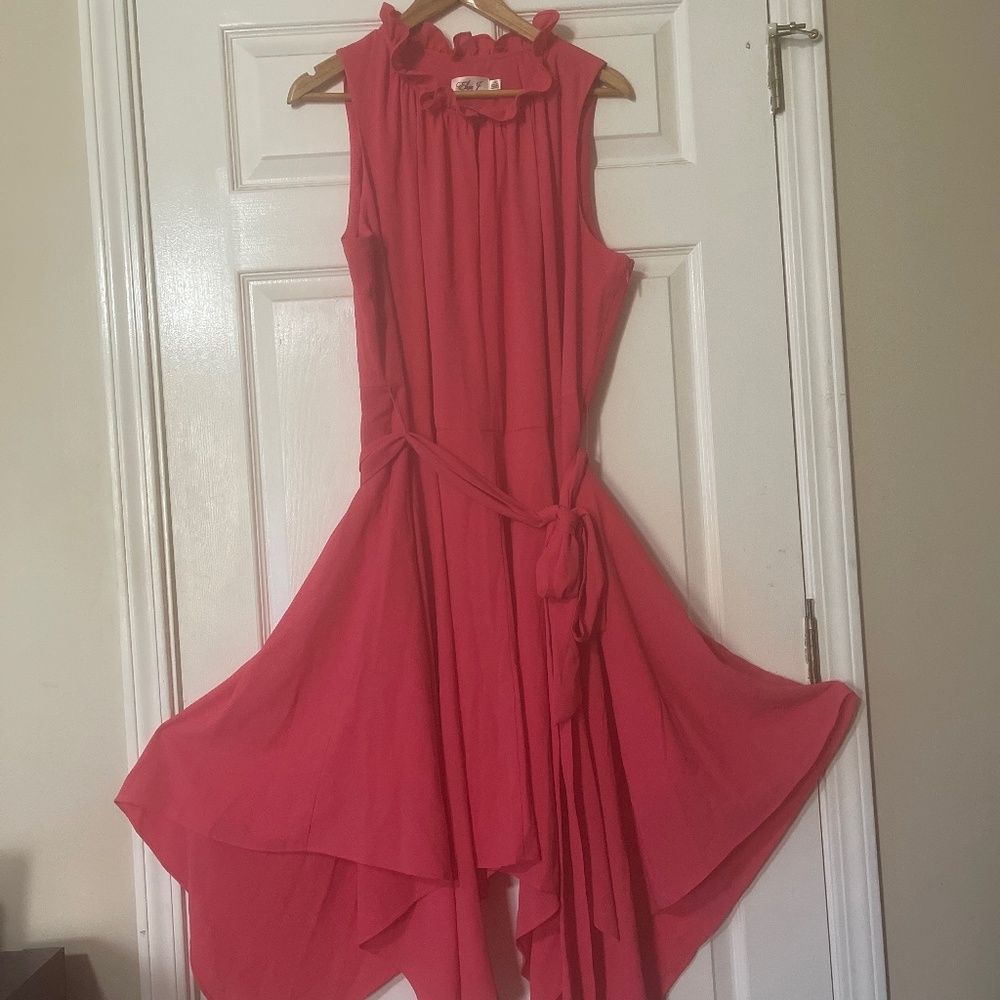 Eliza J - Size 18W pink asymmetric dress